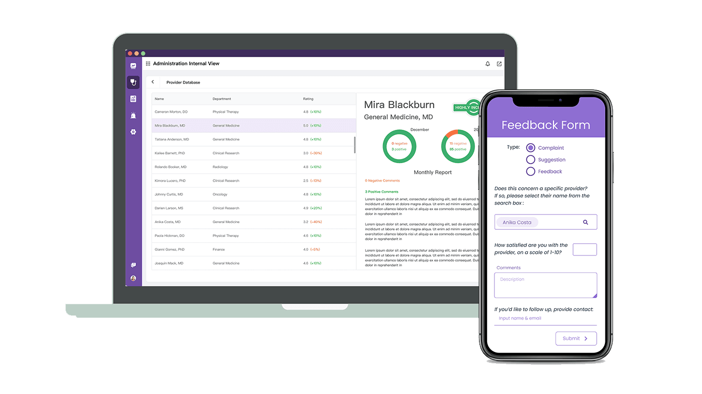 NYU Langone research project mockup