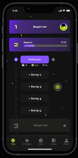 Expandable level details display demo